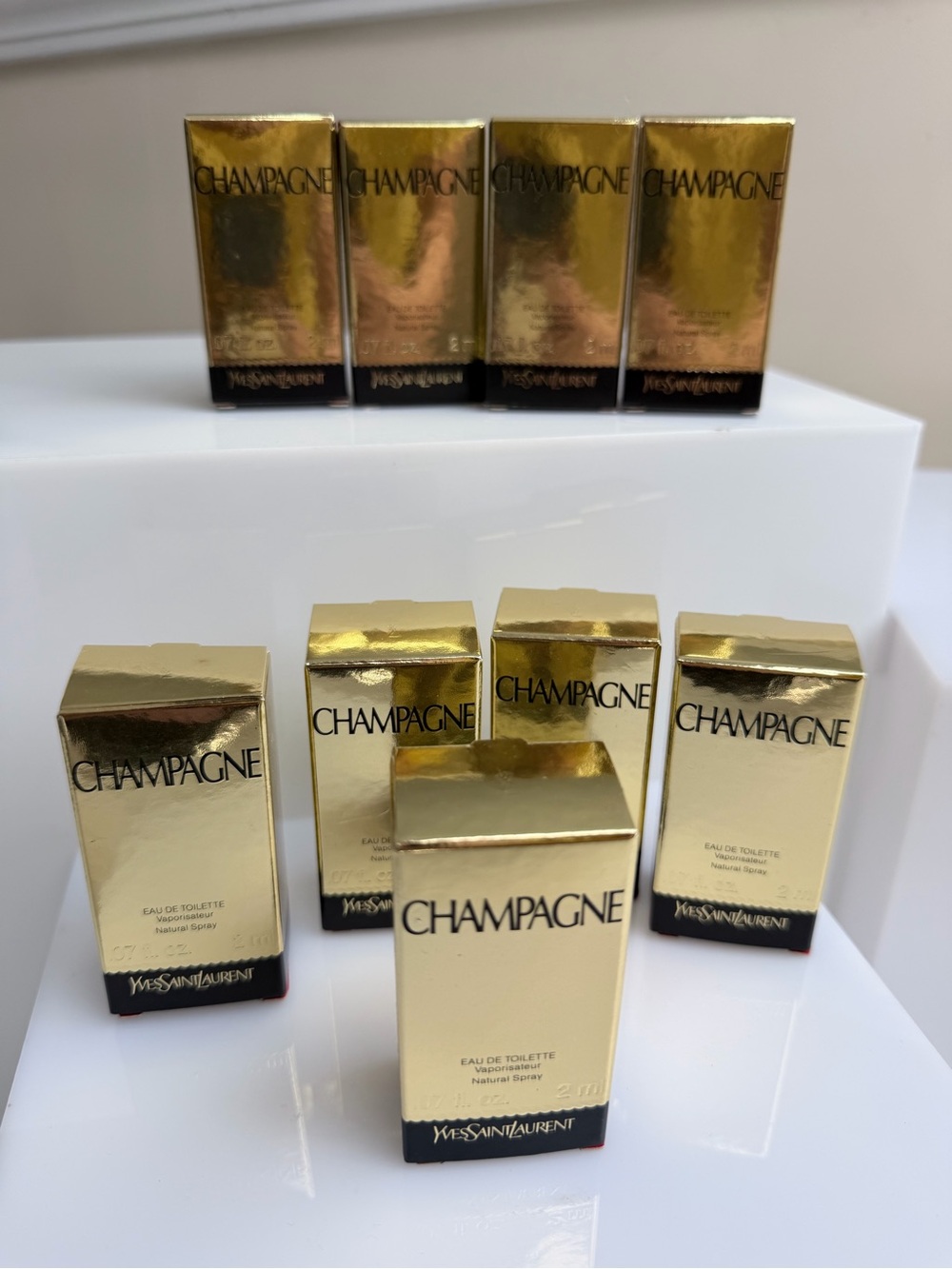 Yves Saint Laurent Champagne Fragrance Samples 2 ml/ .07 fl oz each Lot of 9